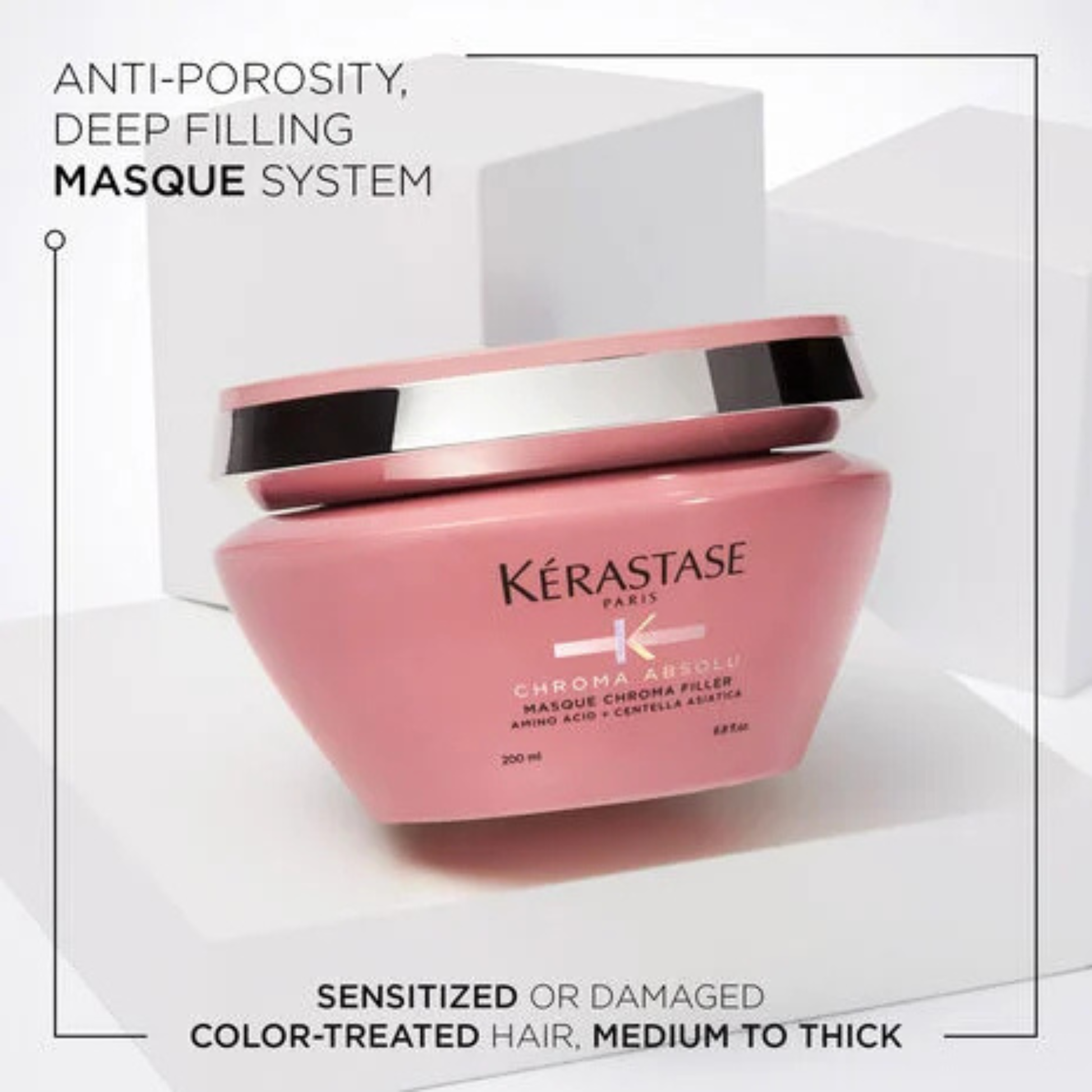 Hydrating hair mask with amino acids — Kérastase Chroma Absolu Masque Chroma Filler for smooth, shiny hair in Lake Charles