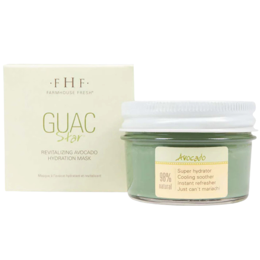 FarmHouse Fresh Guac Star Avocado Hydration Mask — vegan, cruelty-free face mask for dry skin at Bauhaus Salon + Spa in Lake Charles