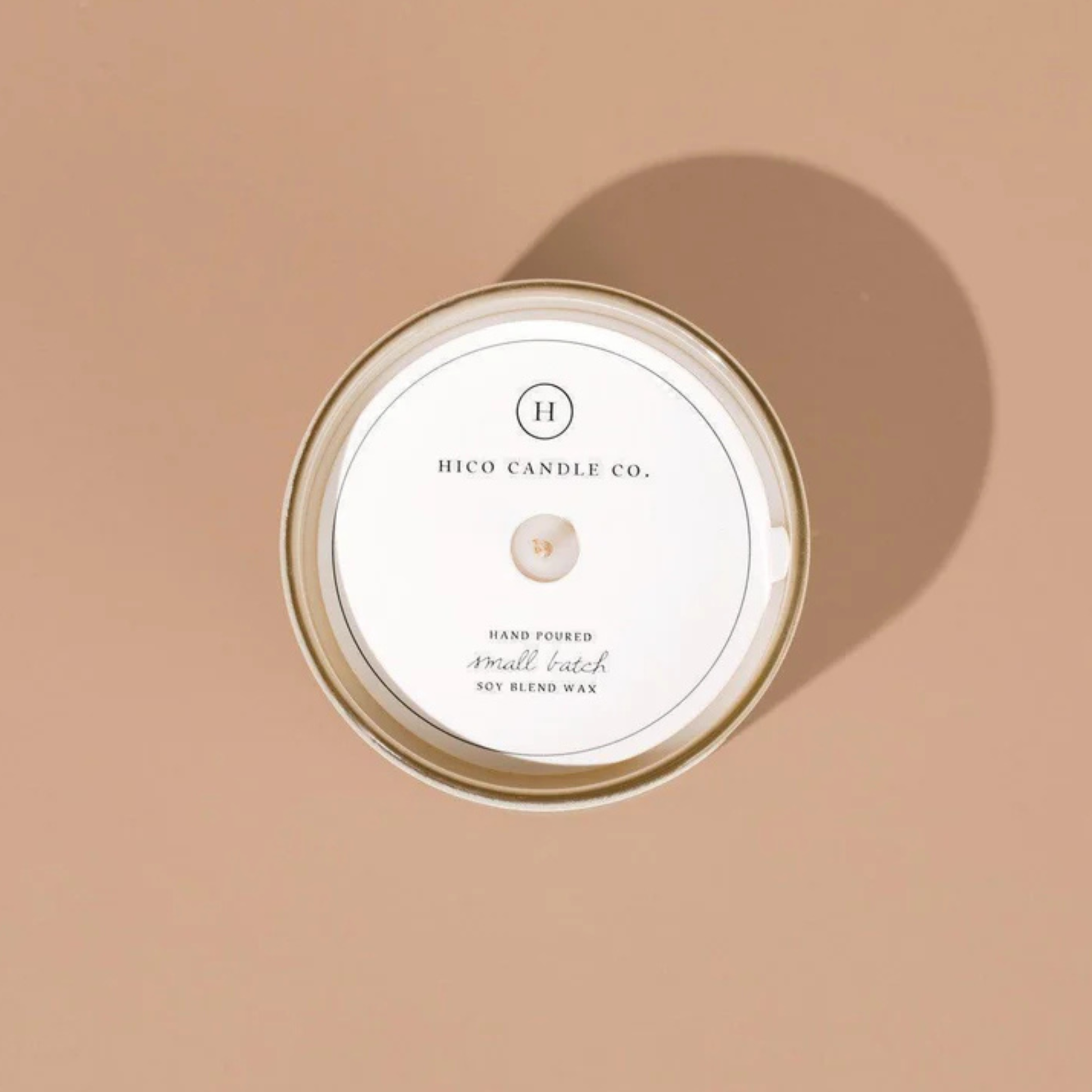 Luxury soy candle by Hico Candle Co. — sophisticated amber and jasmine fragrance for elegant Lake Charles homes