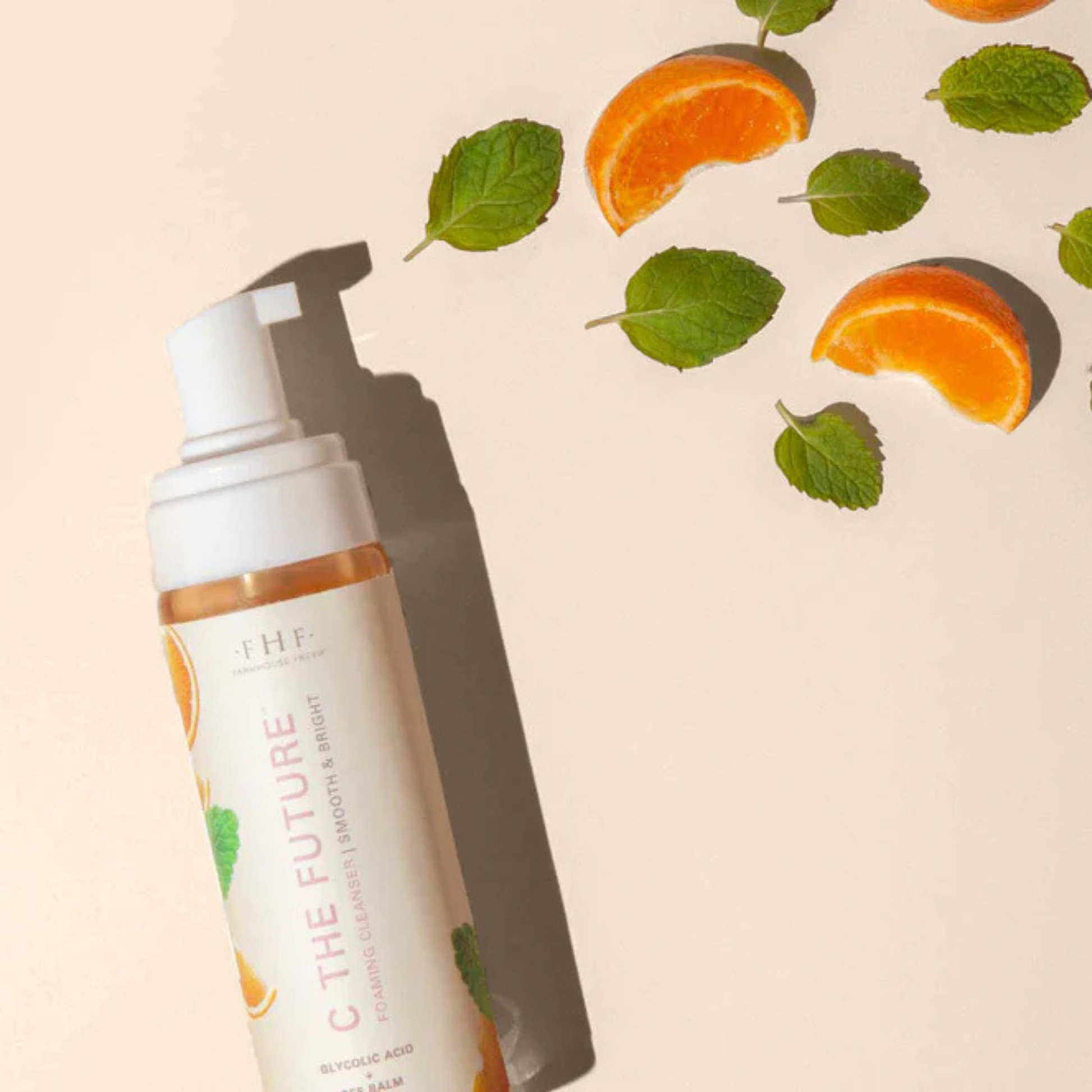 Organic vegan foam face wash from FarmHouse Fresh — gentle exfoliating cleanser available in Lake Charles