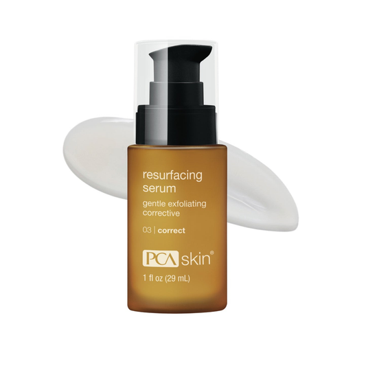 PCA SKIN Resurfacing Serum daily exfoliant for smoother, radiant skin — available at Bauhaus Salon + Spa Lake Charles.
