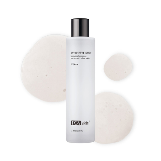 PCA SKIN Smoothing Toner for pore refining and gentle exfoliation — available at Bauhaus Salon + Spa Lake Charles.