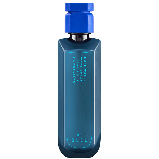 R+Co Bleu Rose Water Wave Spray for soft waves and hydrated texture — available at Bauhaus Salon + Spa in Lake Charles.