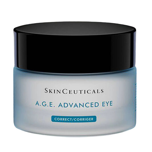 SkinCeuticals A.G.E. Advanced Eye treats dark circles, wrinkles, and puffiness — available at Bauhaus Salon + Spa Lake Charles.