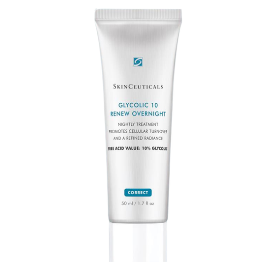 SkinCeuticals Glycolic 10 Renew Overnight improves texture, tone, and radiance — available at Bauhaus Salon + Spa Lake Charles.